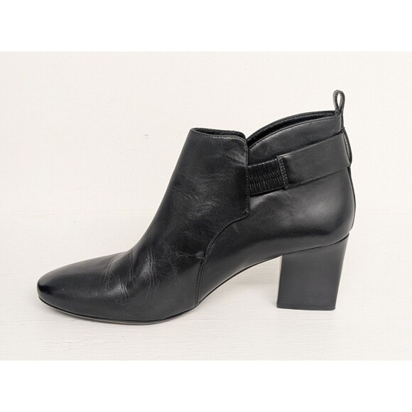 TORY BURCH Gemini Gold Link Black Ankle Boots Women Size 11 Heels 3" Classic - Picture 8 of 10